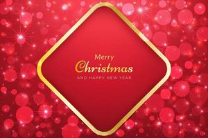 Red christmas background with sparkling snow effect vector