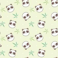 Panda face pattern vector