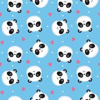 Panda face pattern vector
