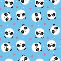 Panda face pattern vector