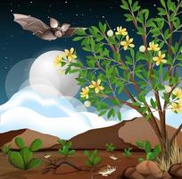 Wild desert landscape at daytime scene vector