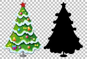 Set of christmas tree on transparent background vector