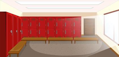 Sport changing room with locker background vector