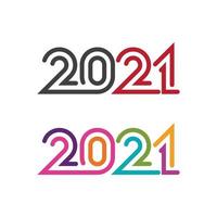 2021 new year icon vector