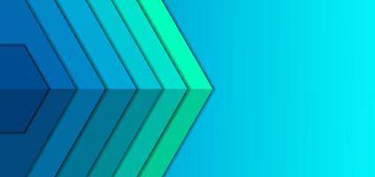 Blue and green geometric background vector