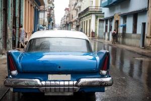 Street scene on rainy day in Havana,Cuba photo