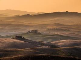 Tuscan Countryside with Hills and Farms
