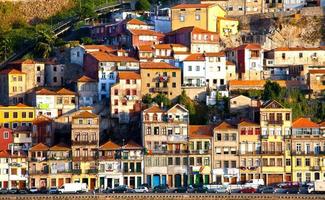 Portugal. Porto city. View of Douro river embankment photo