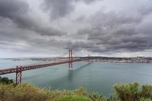 Bridge over the Tagus River in Lisbon photo