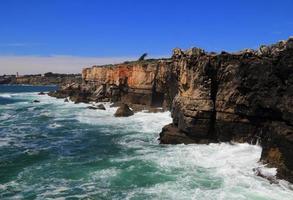 Rugged cliff formations, Atlantic Coast, Portugal photo