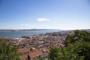 Panorama of Lisbon historical city, Portugal photo