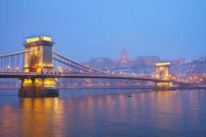 Budapest landmarks at night, Hungary