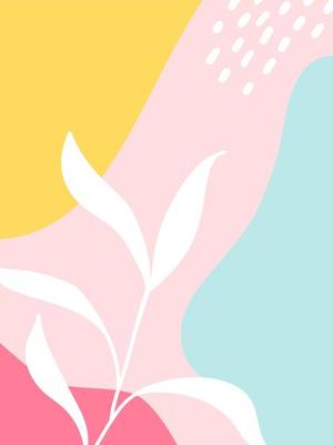 Minimal Fluid Organic Shapes Abstract Background