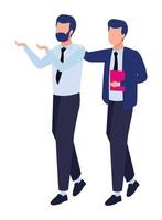 Businessmen with documents vector