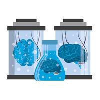 Brains in test tubes and maintenance cylinders vector