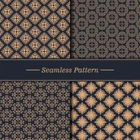 Luxury pattern texture set vector