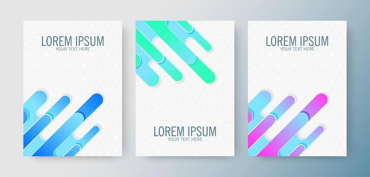 Cover of round abstract shapes in gradient color vector