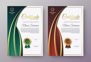 Creative certificate of appreciation award template vector