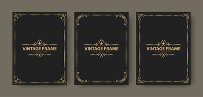 Luxury ornamental frame collection vector