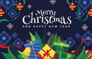 Christmas and New Year Festive Background vector