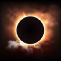 eclipse de sol realista vector