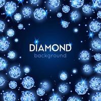 Realistic diamond background vector