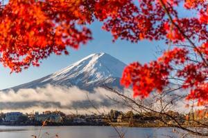 red frame of Mt.Fuji