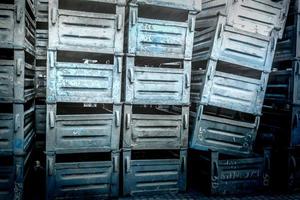 Old metal boxes photo