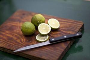 Lime on wooden board