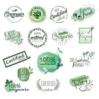 Organic Food Signs vector