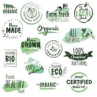 Organic Food Signs vector