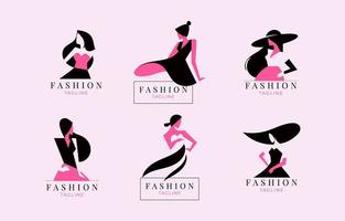 colección de logos de moda y belleza vector