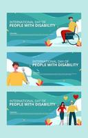 International Day of the Disabled Web Banner vector