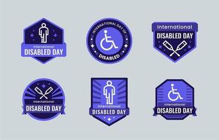 Day of Disabled Label Collection vector