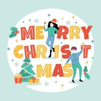 Christmas with Protocol Typography vector