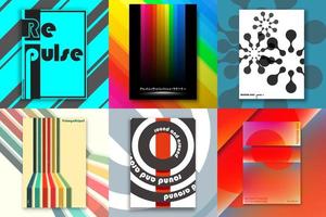 Set of covers with abstract design vector
