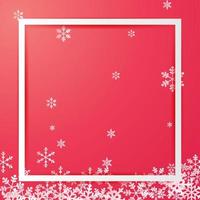 Christmas frame design with snowflakes and copy space vector