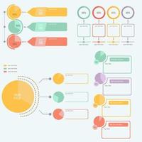 Diagram infographic pack vector