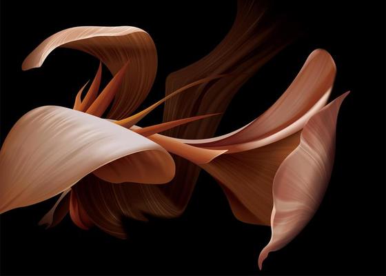 Abstract artistic flower on dark background