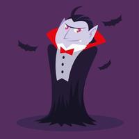 contar drácula o vampiro para halloween vector