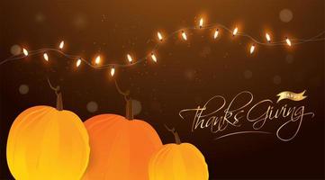 Happy Thanksgiving header or banner design vector