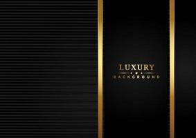 Abstract dark background with luxury golden stripes vector