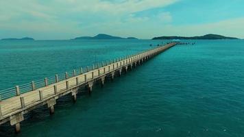 Aerial: Flying to the Rawai pier. video