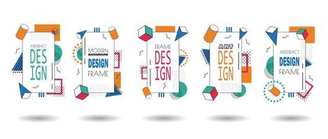 conjunto de marcos mínimos de formas geométricas de memphis vector