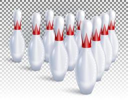 Bowling pins set vector