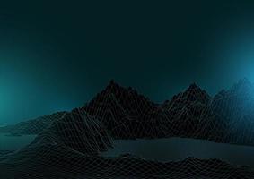 Abstract wireframe landscape vector