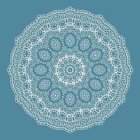 Decorative lace doily design vector