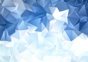 Ice blue low poly abstract background vector