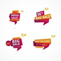 Big sale promotion announcement set vector