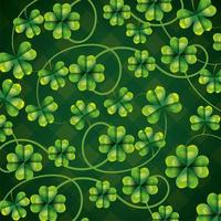 Clover leaves pattern background vector